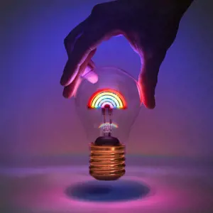 Suck UK Cordless Rainbow Rechargeable Lightbulb